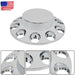 DURAFORCE 33mm Lug Nuts Thread-On Semi Truck & Rear Chrome Wheel Axle Cover Hub Cap