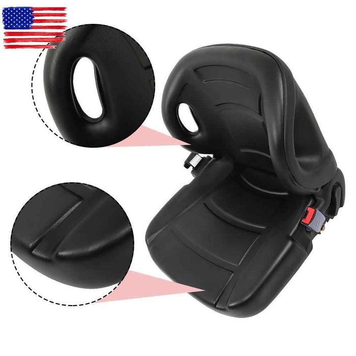 DURAFORCE For Toyota Black Forklift Seat With Seatbelt & Switch Adjustable Backrest w/70°