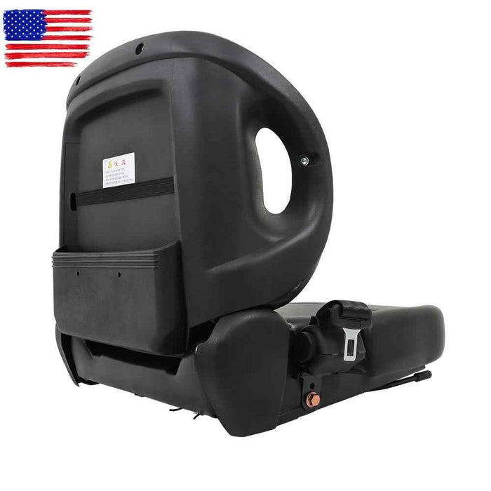 DURAFORCE For Toyota Black Forklift Seat With Seatbelt & Switch Adjustable Backrest w/70°