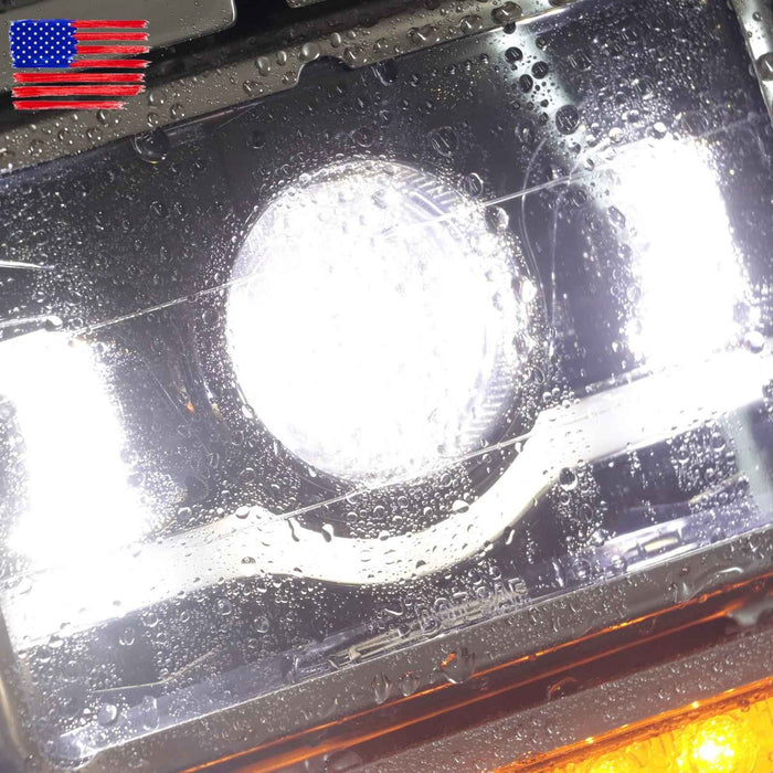 DURAFORCE LED DRL Projector Headlights Lamp For Western Star 4800 For Kenworth W900 81-19