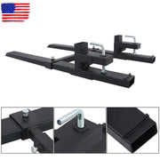 DURAFORCE 4000Lbs 60" Tractor Clamp On Pallet Forks Bucket Quick Attach W/ Stabilizer Bar
