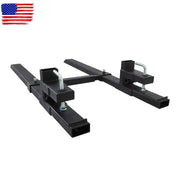 DURAFORCE 4000Lbs 60" Tractor Clamp On Pallet Forks Bucket Quick Attach W/ Stabilizer Bar