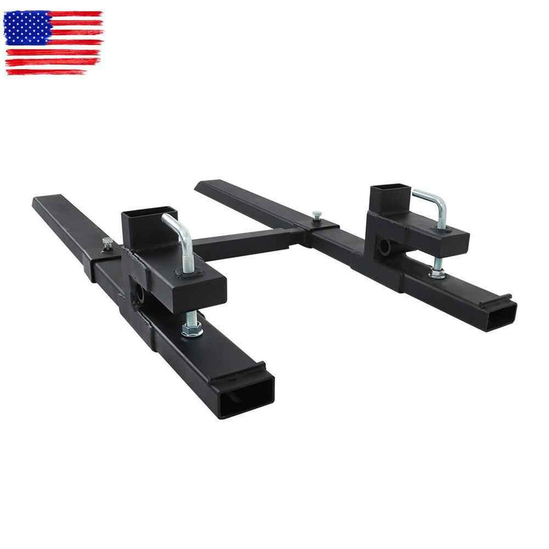 DURAFORCE 4000Lbs 60" Tractor Clamp On Pallet Forks Bucket Quick Attach W/ Stabilizer Bar