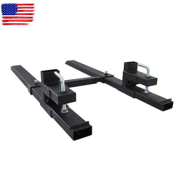 DURAFORCE 4000Lbs 60" Tractor Clamp On Pallet Forks Bucket Quick Attach W/ Stabilizer Bar