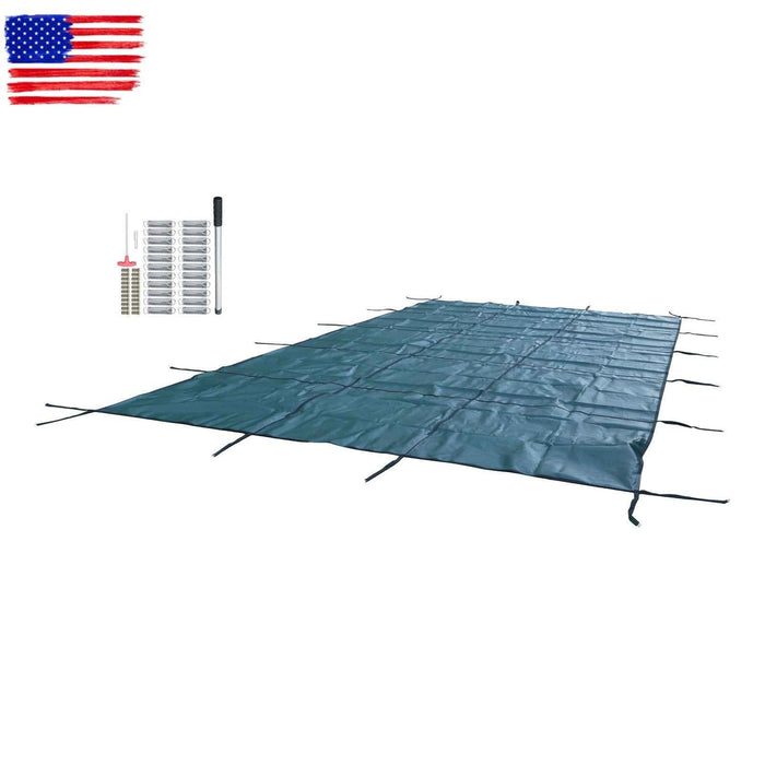 DURAFORCE Pool Safety Cover for Inground Pools 14x26 Ft Rectangle, Winter In Ground Pool