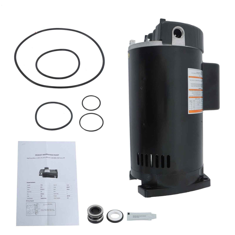 DURAFORCE B2842 Pool Pump Motor 1-1/2 HP 3450 RPM 56Y For Frame-Square Flange 208-230 Volt