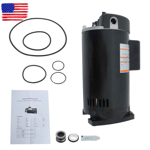 DURAFORCE B2842 Pool Pump Motor 1-1/2 HP 3450 RPM 56Y For Frame-Square Flange 208-230 Volt