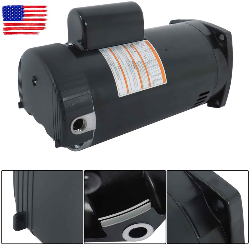 DURAFORCE B2842 Pool Pump Motor 1-1/2 HP 3450 RPM 56Y For Frame-Square Flange 208-230 Volt