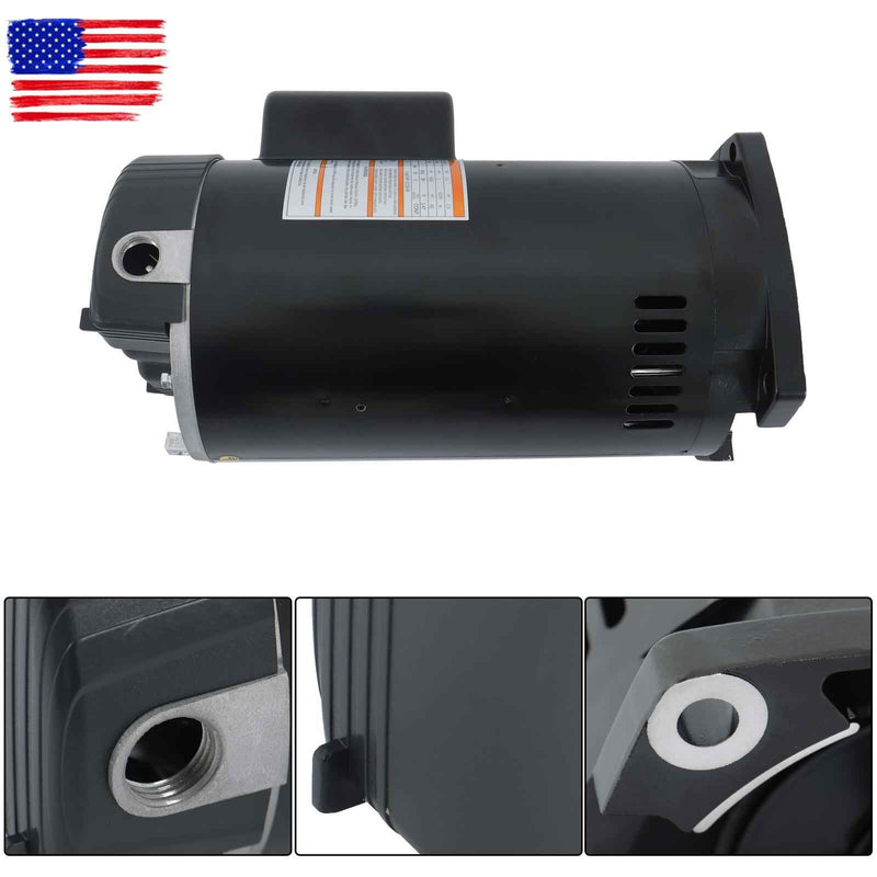DURAFORCE B2842 Pool Pump Motor 1-1/2 HP 3450 RPM 56Y For Frame-Square Flange 208-230 Volt