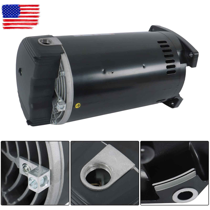 DURAFORCE B2842 Pool Pump Motor 1-1/2 HP 3450 RPM 56Y For Frame-Square Flange 208-230 Volt