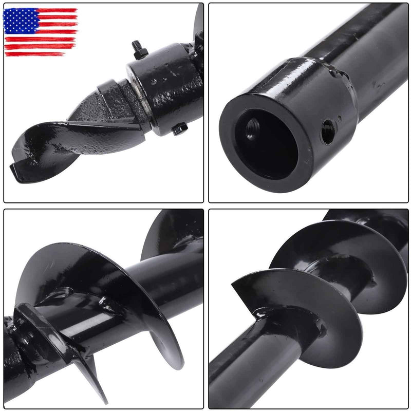 DURAFORCE 150mm diameter Auger Post Hole Attachment for mini excavator W/ Drill bit & pipe