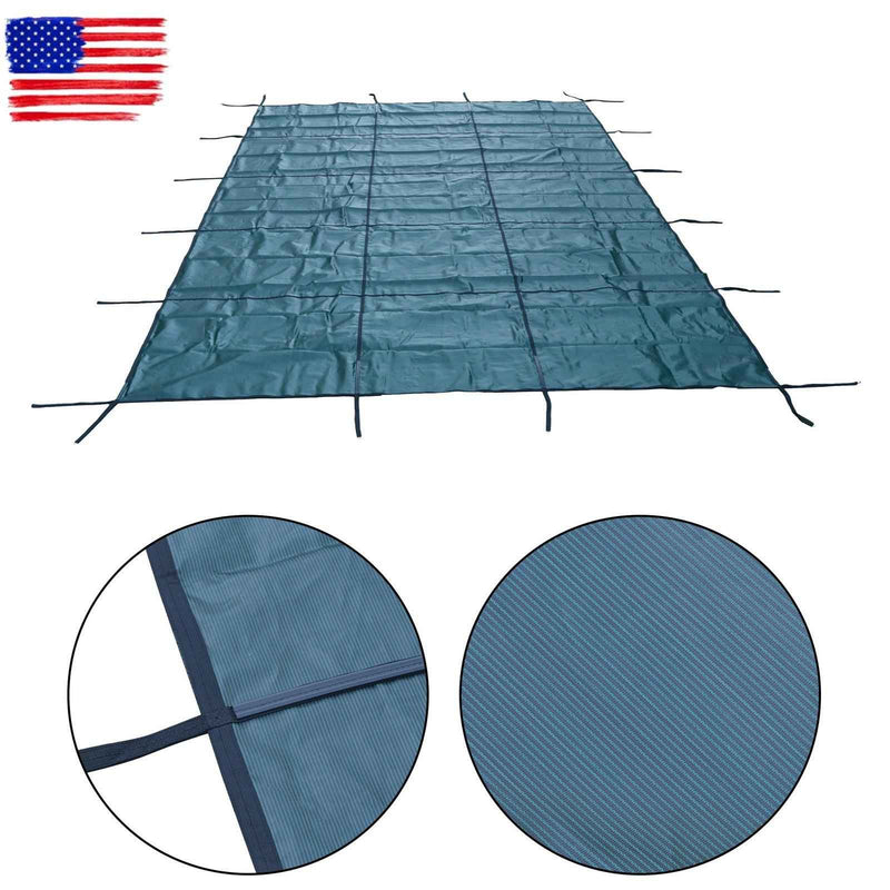 DURAFORCE In Ground Pools for Swimming 20x38 ft Pool Safety Cover Rectangular Green PP