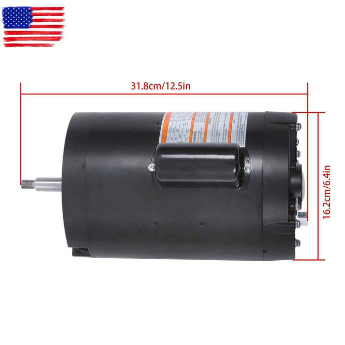 DURAFORCE Single Speed Swimming Pool Motor 3450 RPM Frame B127 Pool Pump Motor 0.75 HP