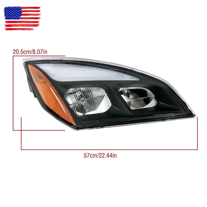 DURAFORCE Right LED Headlight Headlamp For Freightliner Cascadia 2018-2023 A6601405003