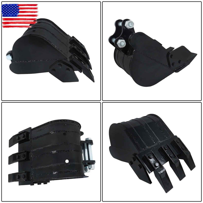 DURAFORCE 300mm Narrow Bucket For 1-2 Ton Mini Excavator Attachment w/ Teeth Bucket