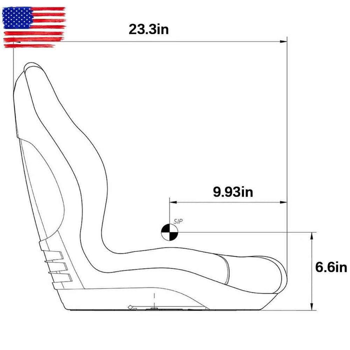 DURAFORCE Universal Replacement High Back Tractor / Forklift / Mower Seat 2 Pcs