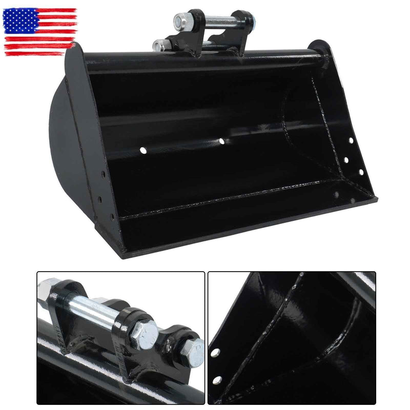DURAFORCE For Mini Excavator Accessories Flat Plain No Teeth Bucket Attachment 600mm