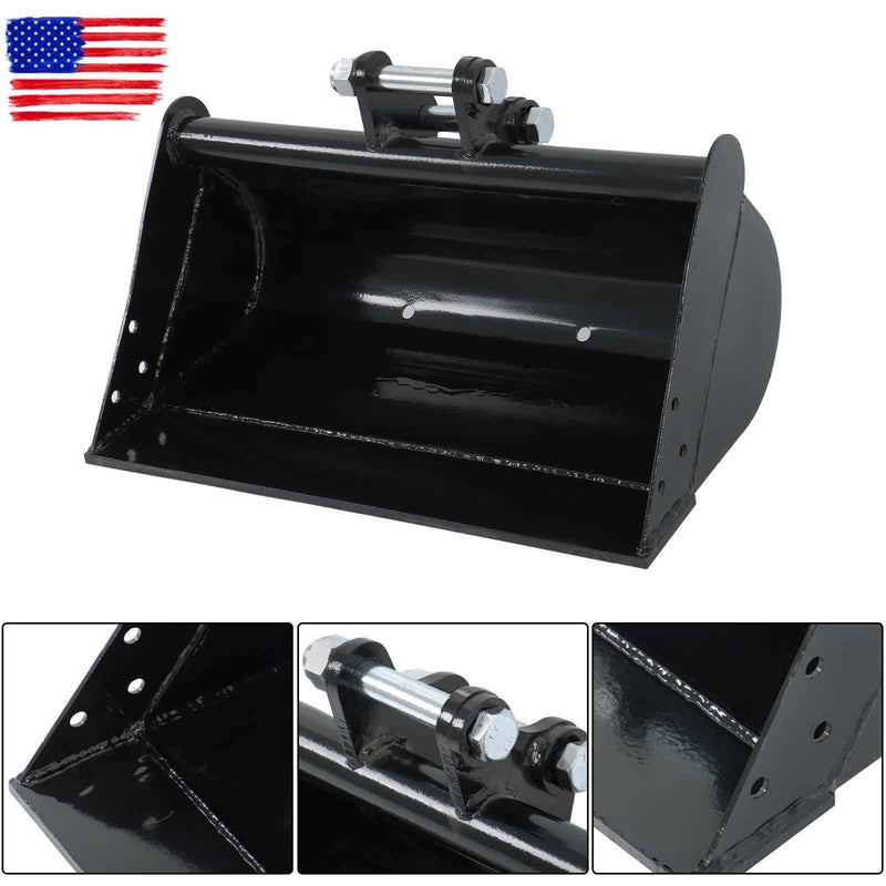 DURAFORCE For Mini Excavator Accessories Flat Plain No Teeth Bucket Attachment 600mm