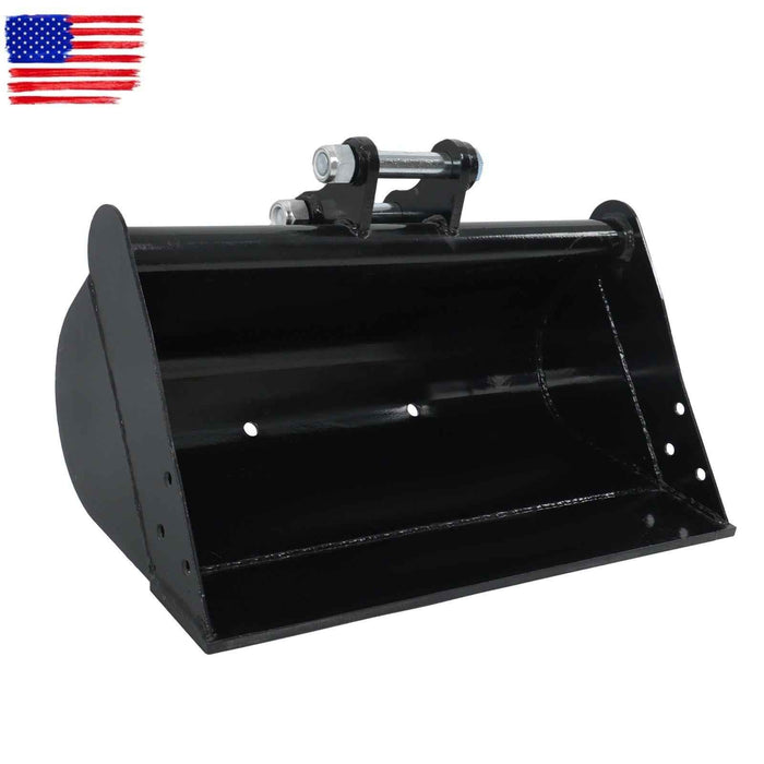 DURAFORCE For Mini Excavator Accessories Flat Plain No Teeth Bucket Attachment 600mm