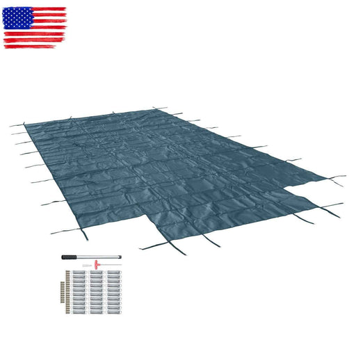 DURAFORCE Winter Rectangle Above Inground Swimming Pool Heavy Duty Safety Cover 18×36FT