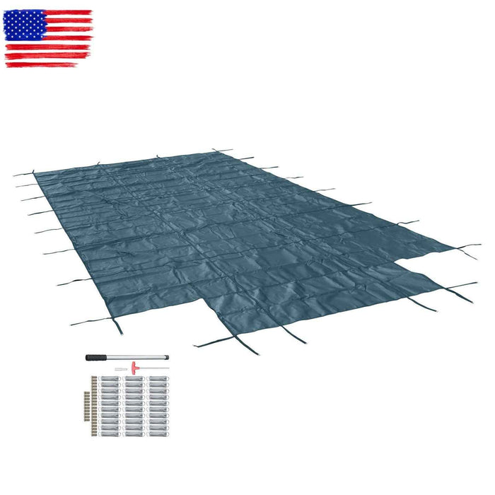 DURAFORCE Winter Rectangle Above Inground Swimming Pool Heavy Duty Safety Cover 18×36FT