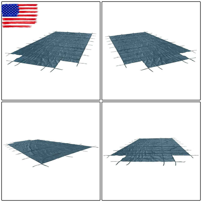 DURAFORCE Winter Rectangle Above Inground Swimming Pool Heavy Duty Safety Cover 18×36FT