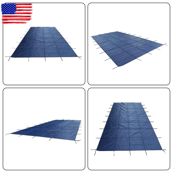 DURAFORCE Winter Rectangle Above Inground Swimming Pool Heavy Duty Safety Cover 27×47FT