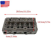 DURAFORCE 15371-03044 For Kubota D750 Engine Complete Cylinder Head Assy & Full Gasket Kit