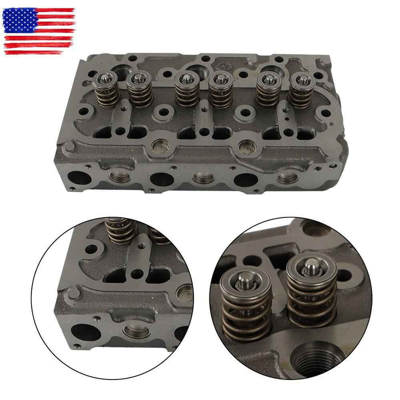 DURAFORCE 15371-03044 For Kubota D750 Engine Complete Cylinder Head Assy & Full Gasket Kit