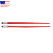 DURAFORCE 2Pcs 49" Hay Spike Bale Spears 4500lb Cap Each Skid Steer Attachments Tractor