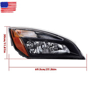 DURAFORCE Right Headlamp W/Bulb A6601512003 For Freightliner Cascadia 2018-2023 Headlight