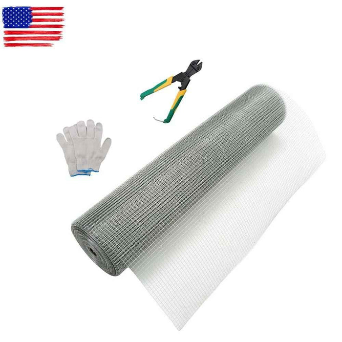 DURAFORCE Galvanized Welded Wire Mesh Chicken Poultry Fence Mesh Roll 48"x100' 1/2 inch