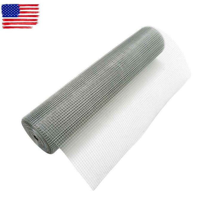 DURAFORCE Galvanized Welded Wire Mesh Chicken Poultry Fence Mesh Roll 48"x100' 1/2 inch