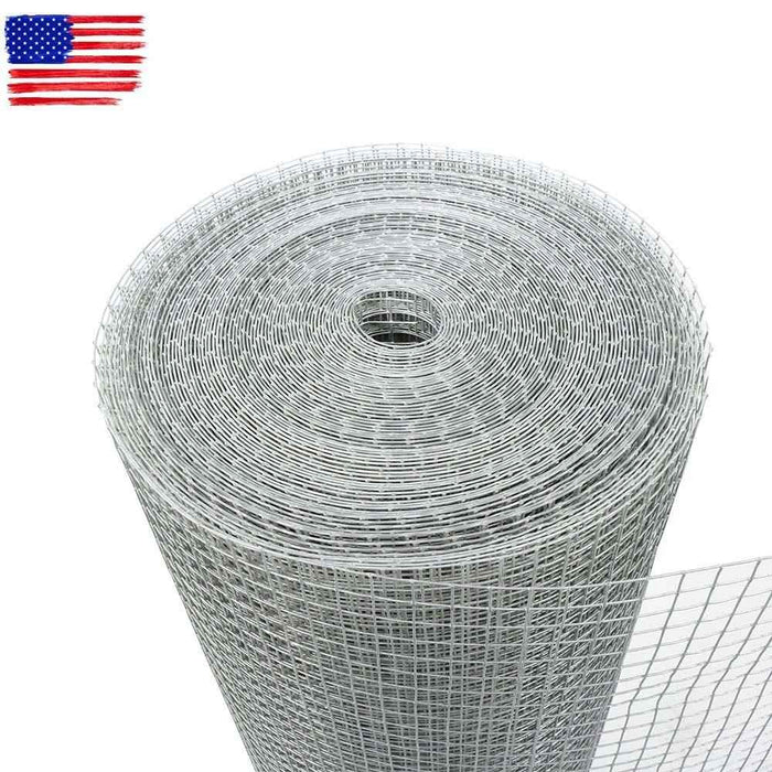 DURAFORCE Galvanized Welded Wire Mesh Chicken Poultry Fence Mesh Roll 48"x100' 1/2 inch