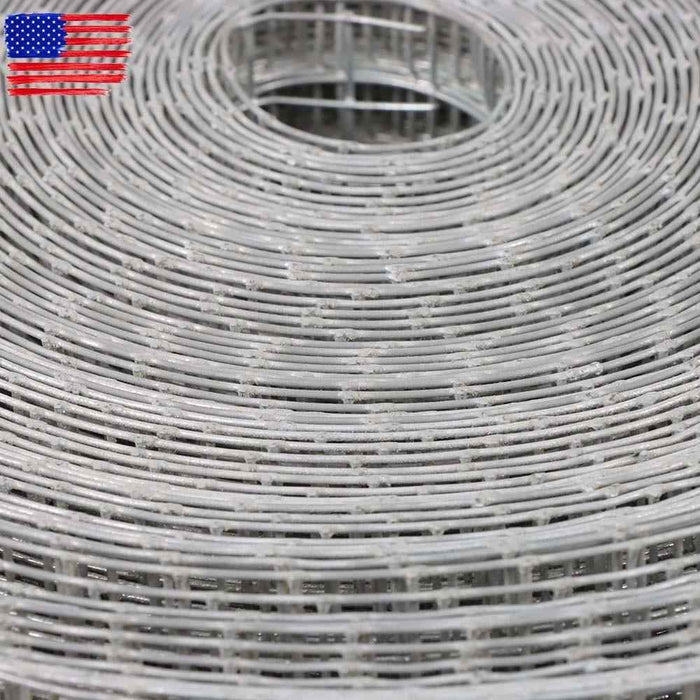 DURAFORCE Galvanized Welded Wire Mesh Chicken Poultry Fence Mesh Roll 48"x100' 1/2 inch