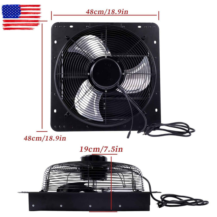 DURAFORCE Shutter Exhaust Fan Shop Exhaust Fan 16'' Speed Control Wall-Mount Attic 2600CFM