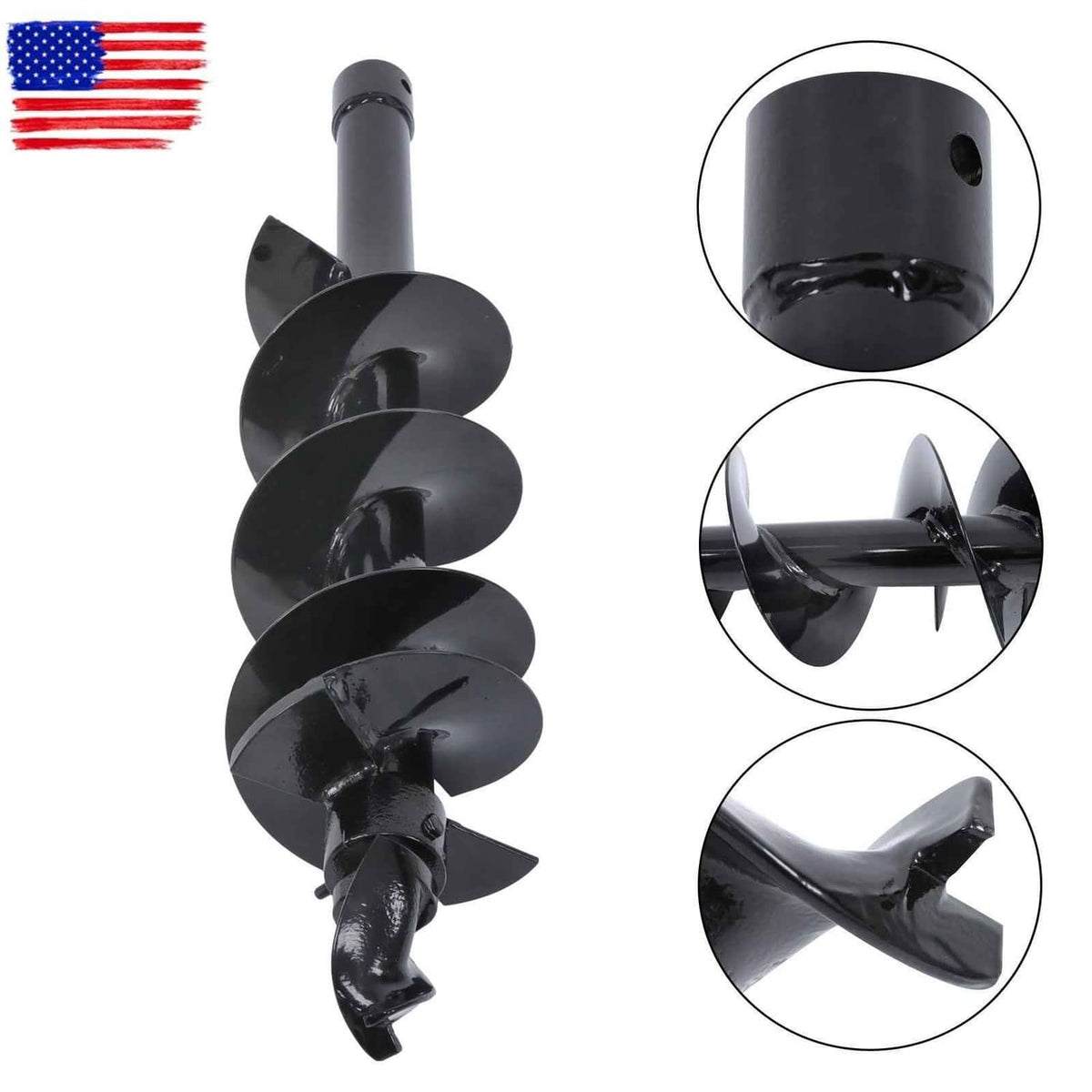 200mm Diameter Auger Drill Rod Post Hole Attachment for 1T-1.5T mini ...