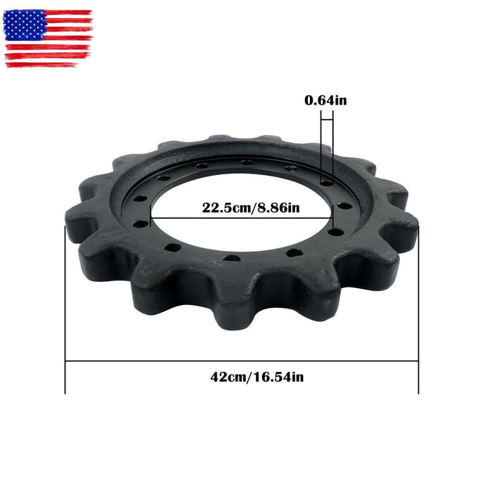 DURAFORCE 12 Bolt Hole 15T Drive Sprocket for Caterpillar 239D 249D 259D Series 304-1870