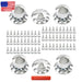 DURAFORCE Front & Rear Semi Truck Wheel Axle Covers Spiked Chrome Hub Cover Kit 33mm