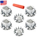 DURAFORCE Front & Rear Semi Truck Wheel Axle Covers Spiked Chrome Hub Cover Kit 33mm