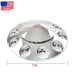 DURAFORCE Front & Rear Semi Truck Wheel Axle Covers Spiked Chrome Hub Cover Kit 33mm