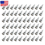 DURAFORCE Front & Rear Semi Truck Wheel Axle Covers Spiked Chrome Hub Cover Kit 33mm