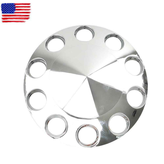 DURAFORCE Front & Rear Semi Truck Wheel Axle Covers Spiked Chrome Hub Cover Kit 33mm