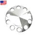 DURAFORCE Front & Rear Semi Truck Wheel Axle Covers Spiked Chrome Hub Cover Kit 33mm