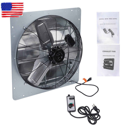 DURAFORCE Shutter Exhaust Fan 24 Inch W/ Speed Controller And 1.65M Power Cord 4120CFM
