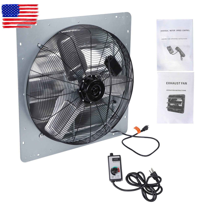 DURAFORCE Shutter Exhaust Fan 24 Inch W/ Speed Controller And 1.65M Power Cord 4120CFM