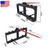 DURAFORCE Skid Steer 49" Hay Bale Spear Attachment Heavy Duty Tractor Bale Handling Hitch