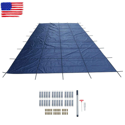 DURAFORCE Winter Rectangle Above Inground Swimming Pool Heavy Duty Safety Cover 22×42FT