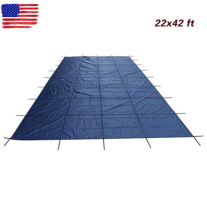 DURAFORCE Winter Rectangle Above Inground Swimming Pool Heavy Duty Safety Cover 22×42FT