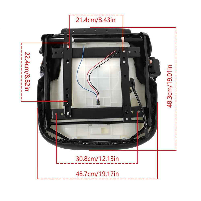 DURAFORCE NEW MOLDED FOR TOYOTA FORKLIFT SEAT WITH SEATBELT & SWITCH w/Adjustable Backrest